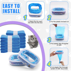 Astrallgn cat litter refill blue odor barrier in action