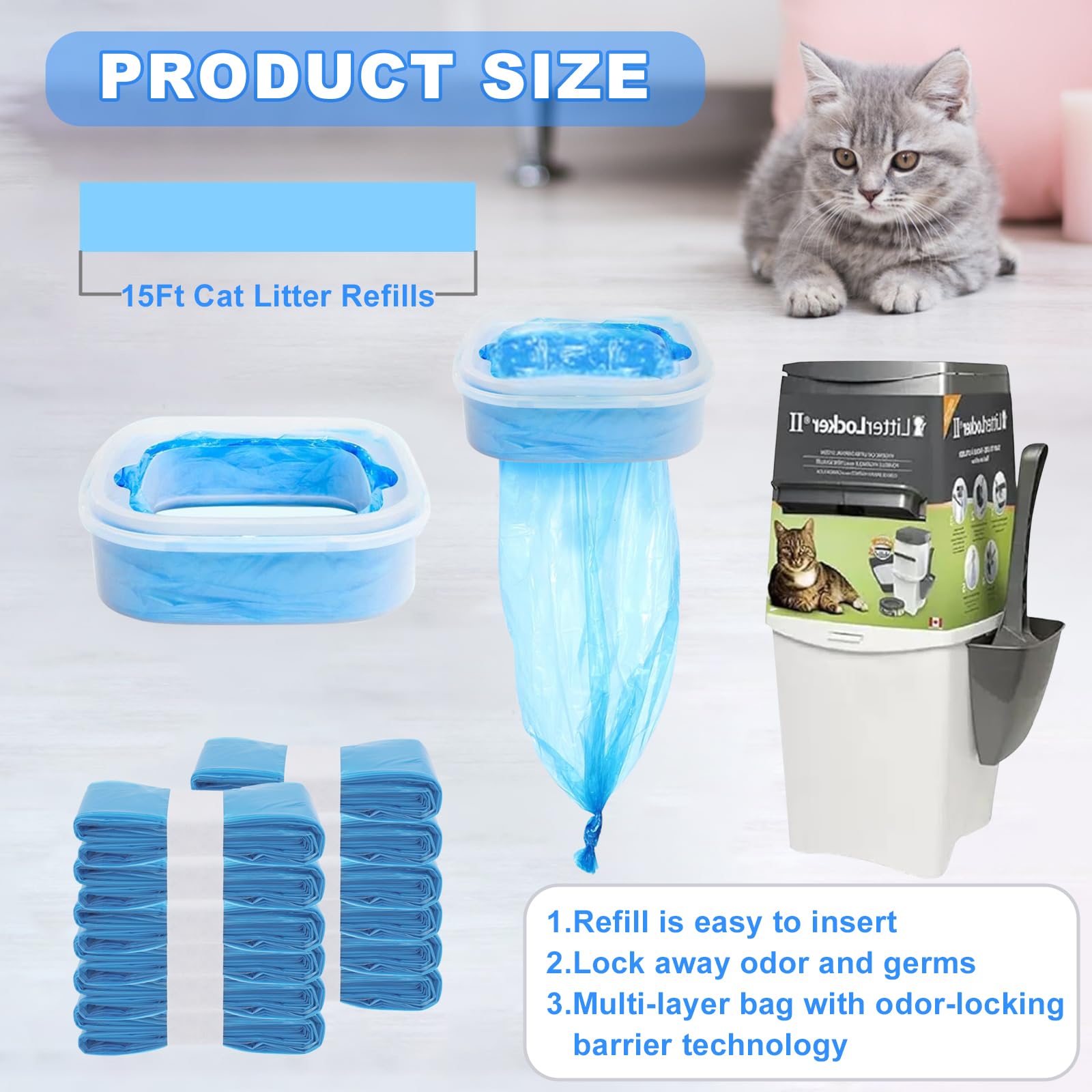 Astrallgn genie-compatible cat litter refills ensure easy swapping with Genie units.