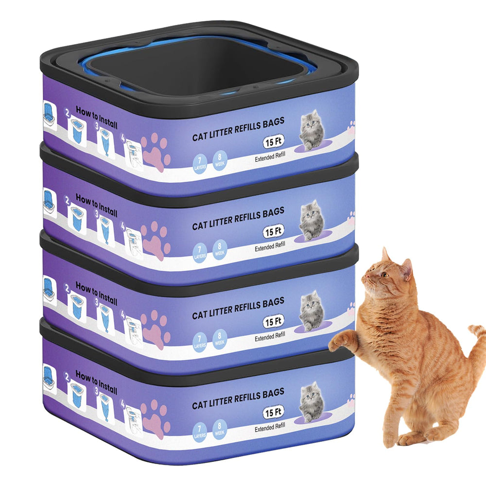 Astrallgn litter refill bags compatible with Litter Genie pails for quick replacements.