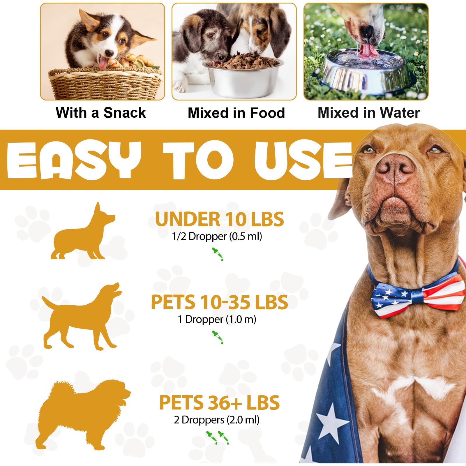 ASUSXCLI Allergy Relief Drops easy dosing, mix with food or treats for convenience
