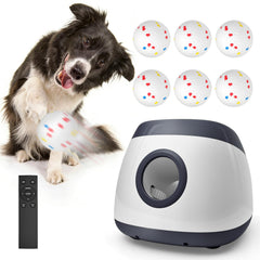 Atangee automatic dog ball launcher remote front view enables hands-free fetch