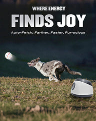 Atangee dog ball launcher side view shows compact profile for patio placement