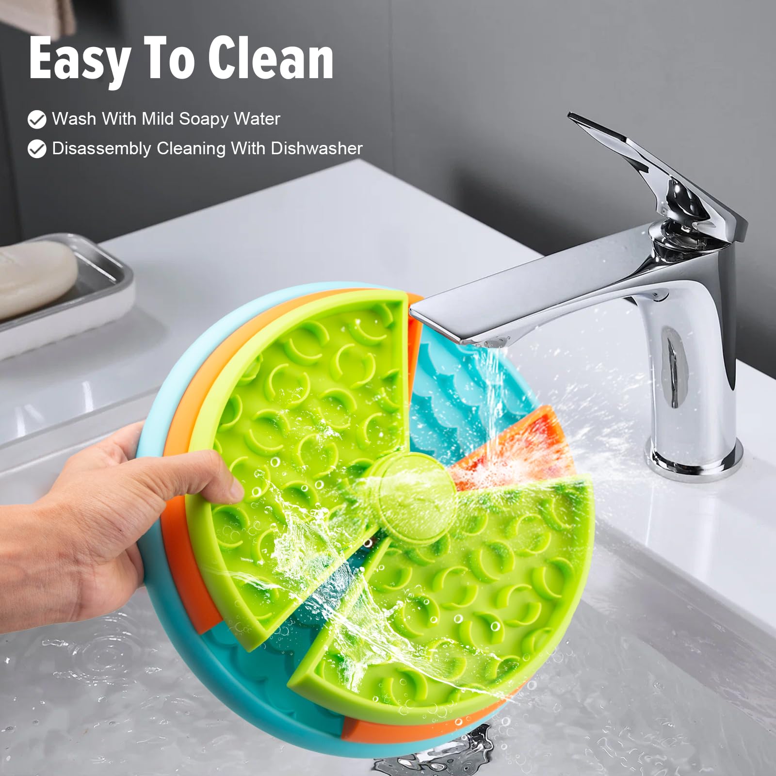 Easy to rinse PP material with rounded edges for safe use