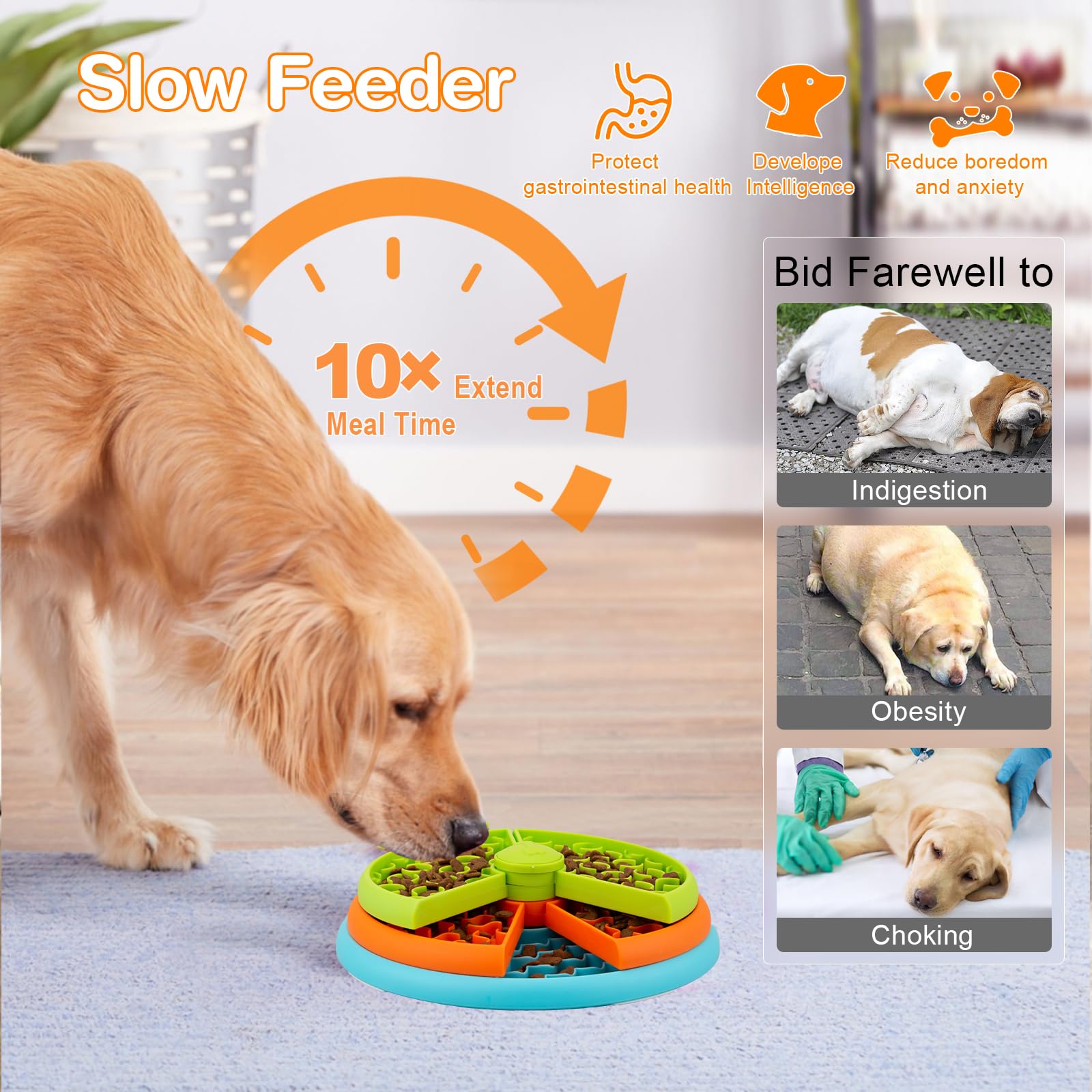 ATDOALL interactive puzzle dog toy promotes mental engagement during meals