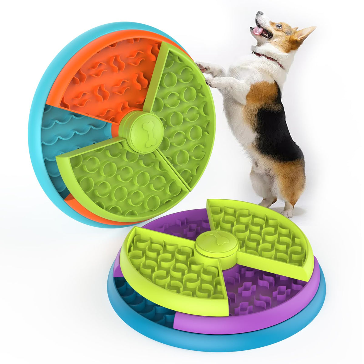 ATDOALL slow feeder three layer bowl designed to slow eating and engage the mind
