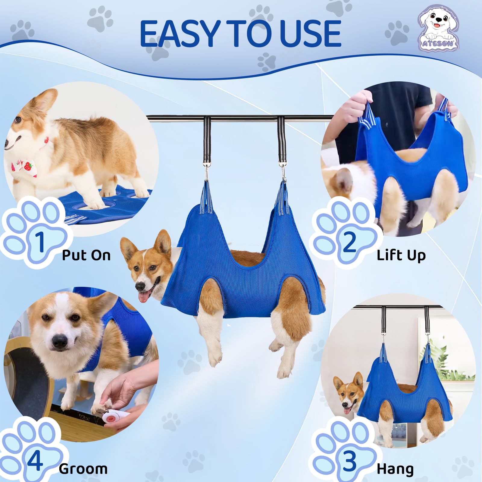 ATESON nail clippers kit for efficient large-dog trimming