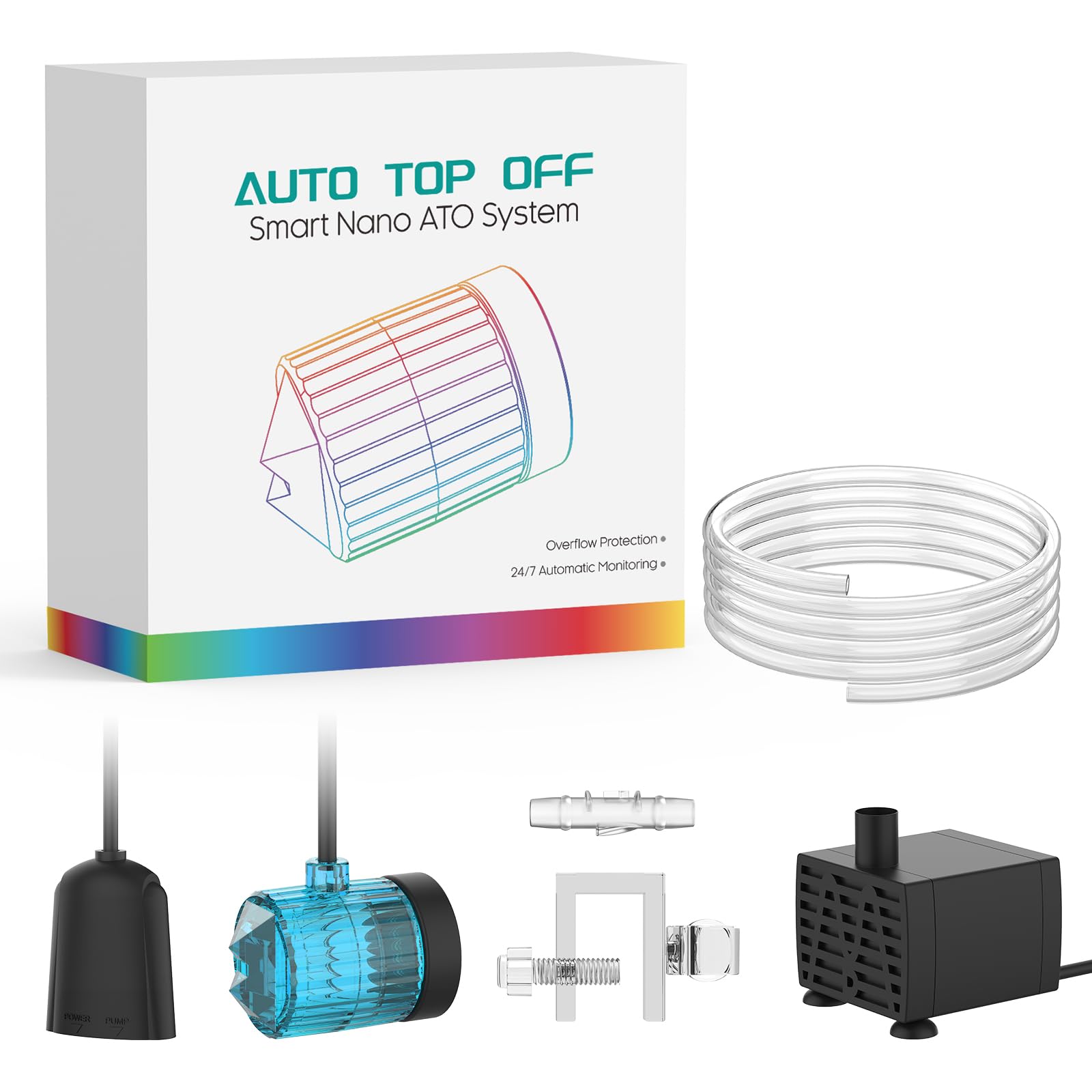 ATET ATO system in a saltwater aquarium setup showing steady water levels