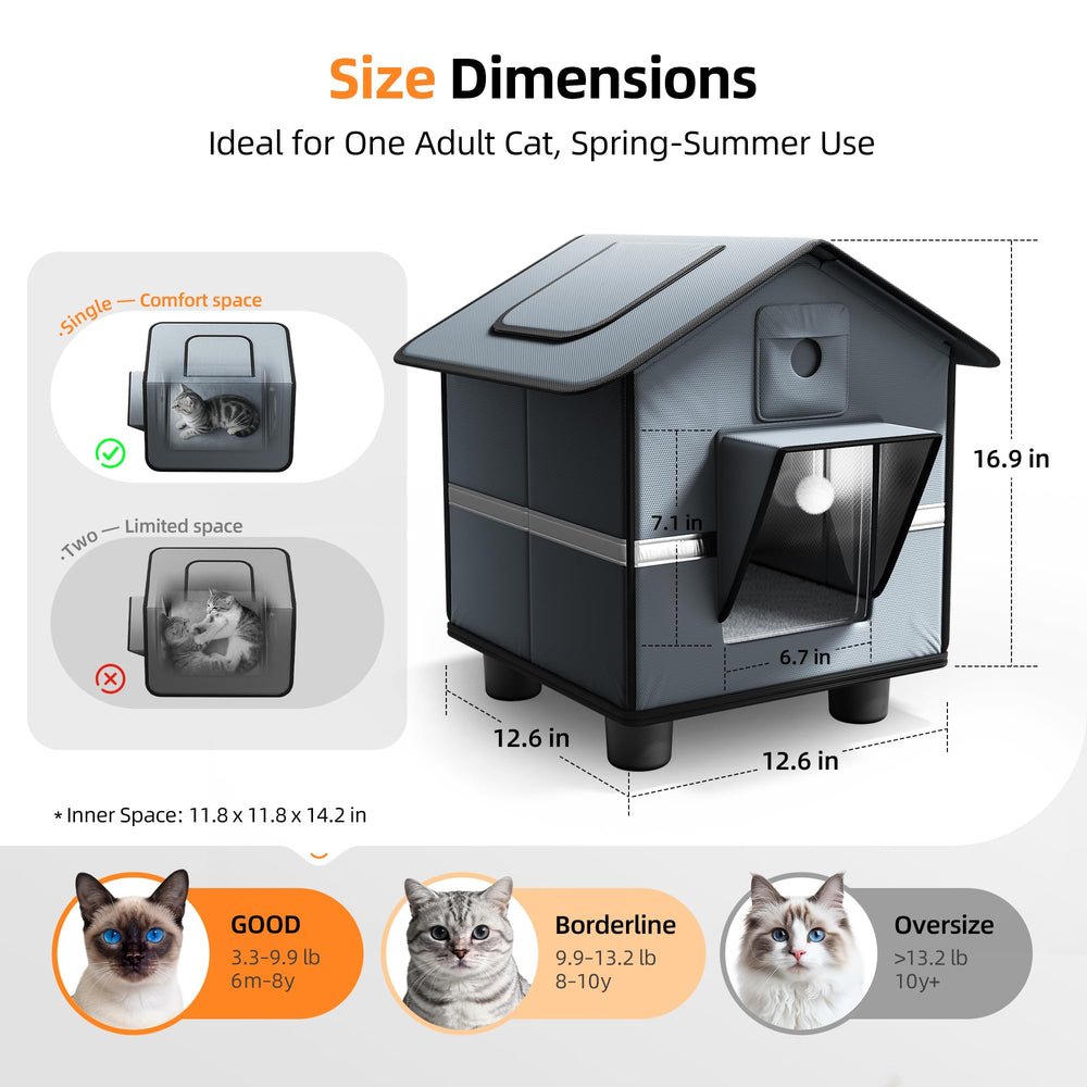 ATKTTOP outdoor cat house detachable roof allows easy cleaning and maintenance.