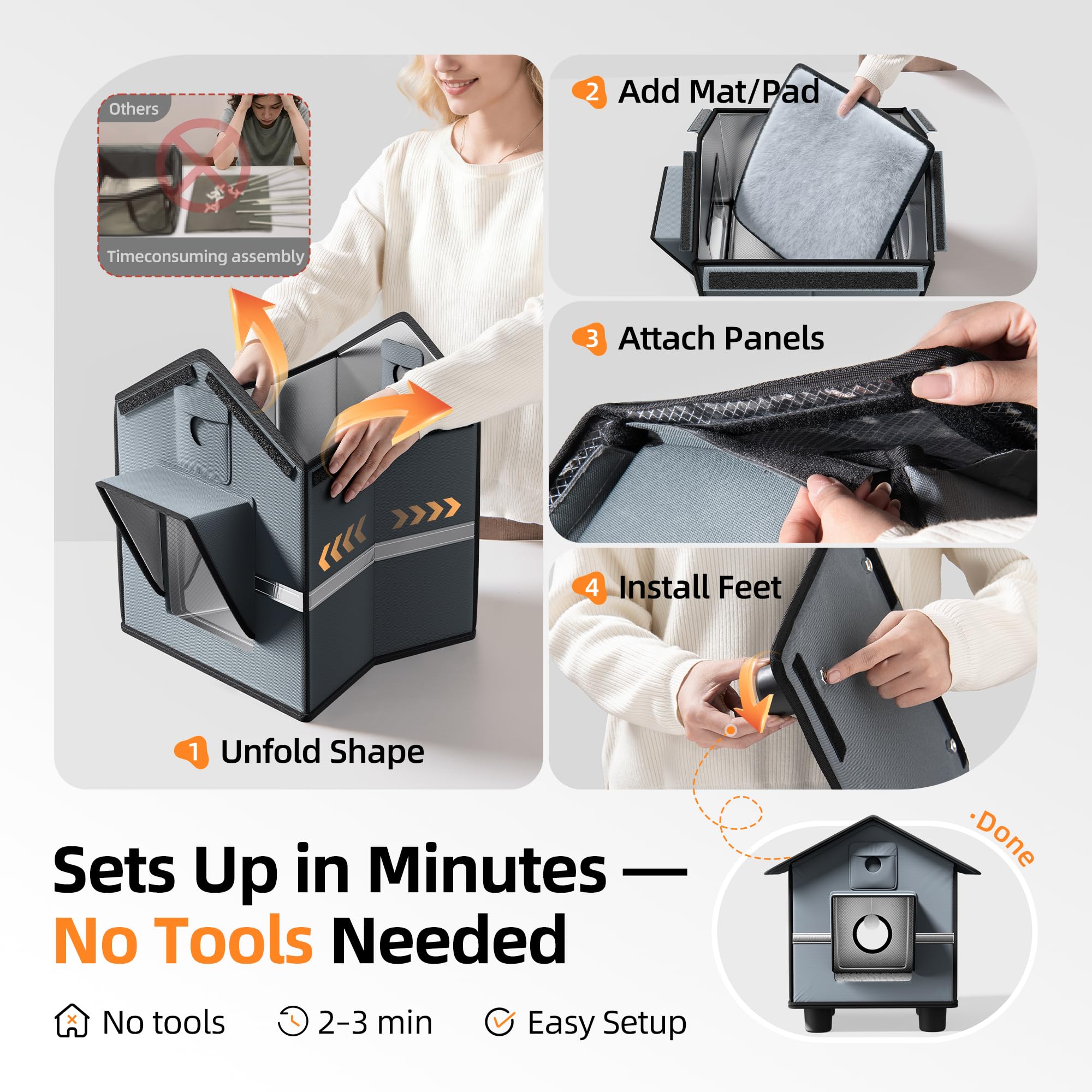 ATKTTOP outdoor cat house top vent adjustable for airflow and comfort.