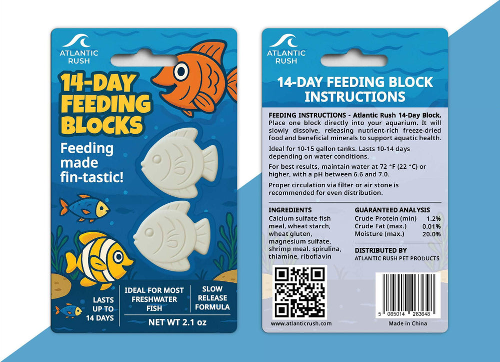 Atlantic Rush Betta-compatible feeder block for betta tanks during absence