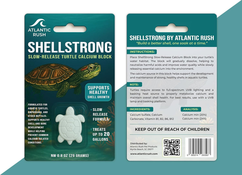 Atlantic Rush calcium block in aquarium slowly releases minerals for durable shell growth.