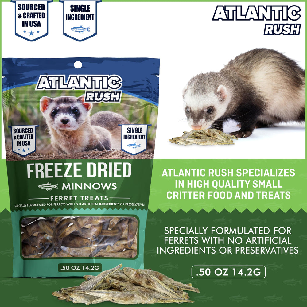 Atlantic Rush ferret heart treats, close-up, showing crunchy texture ideal for dental care.