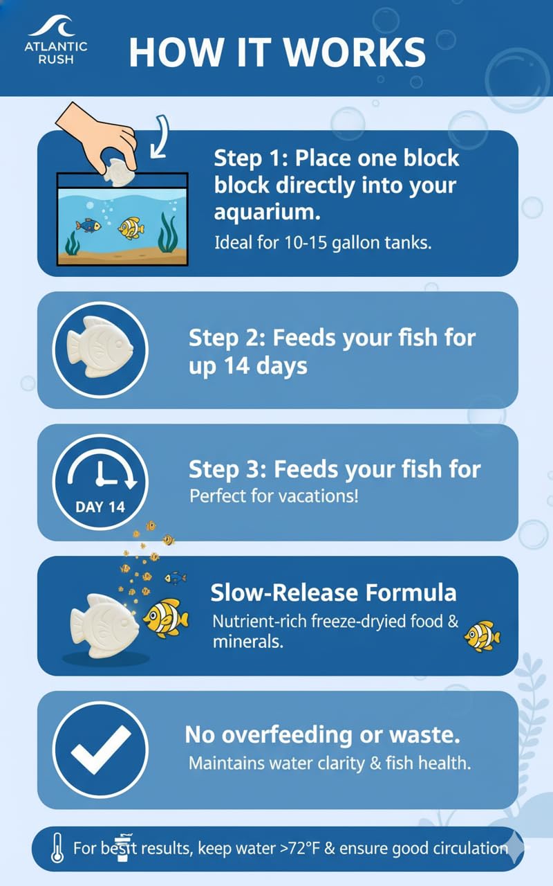 Atlantic Rush Goldfish-compatible feeder block maintains routine while away