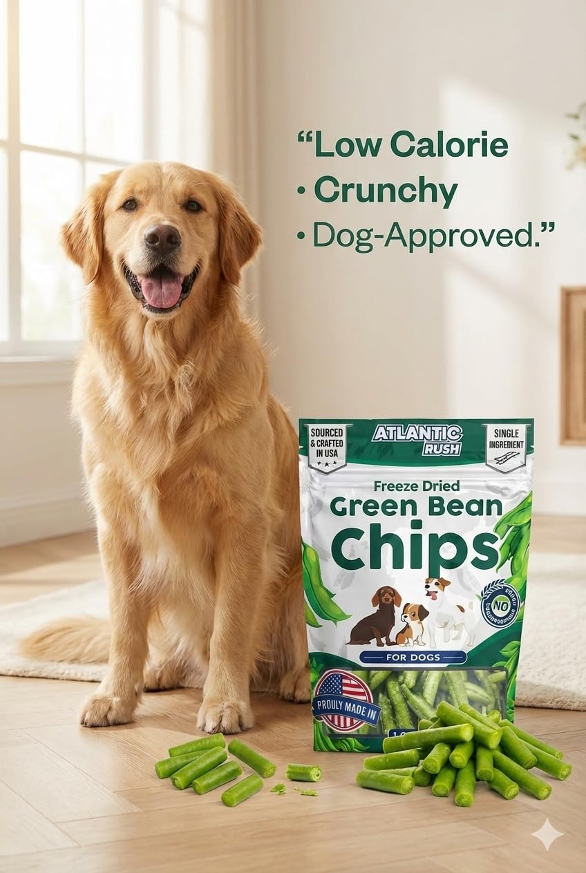 Atlantic Rush chips in a bowl beside a water dish for daily reward use