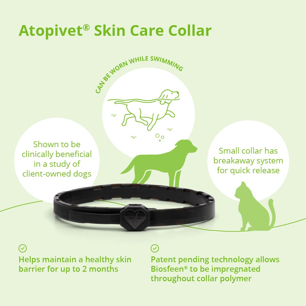 Atopivet Skin Care Collar in large 29-inch size fits bigger pets and supports skin care