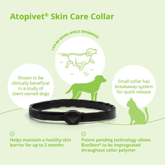Atopivet Skin Care Collar in large 29-inch size fits bigger pets and supports skin care