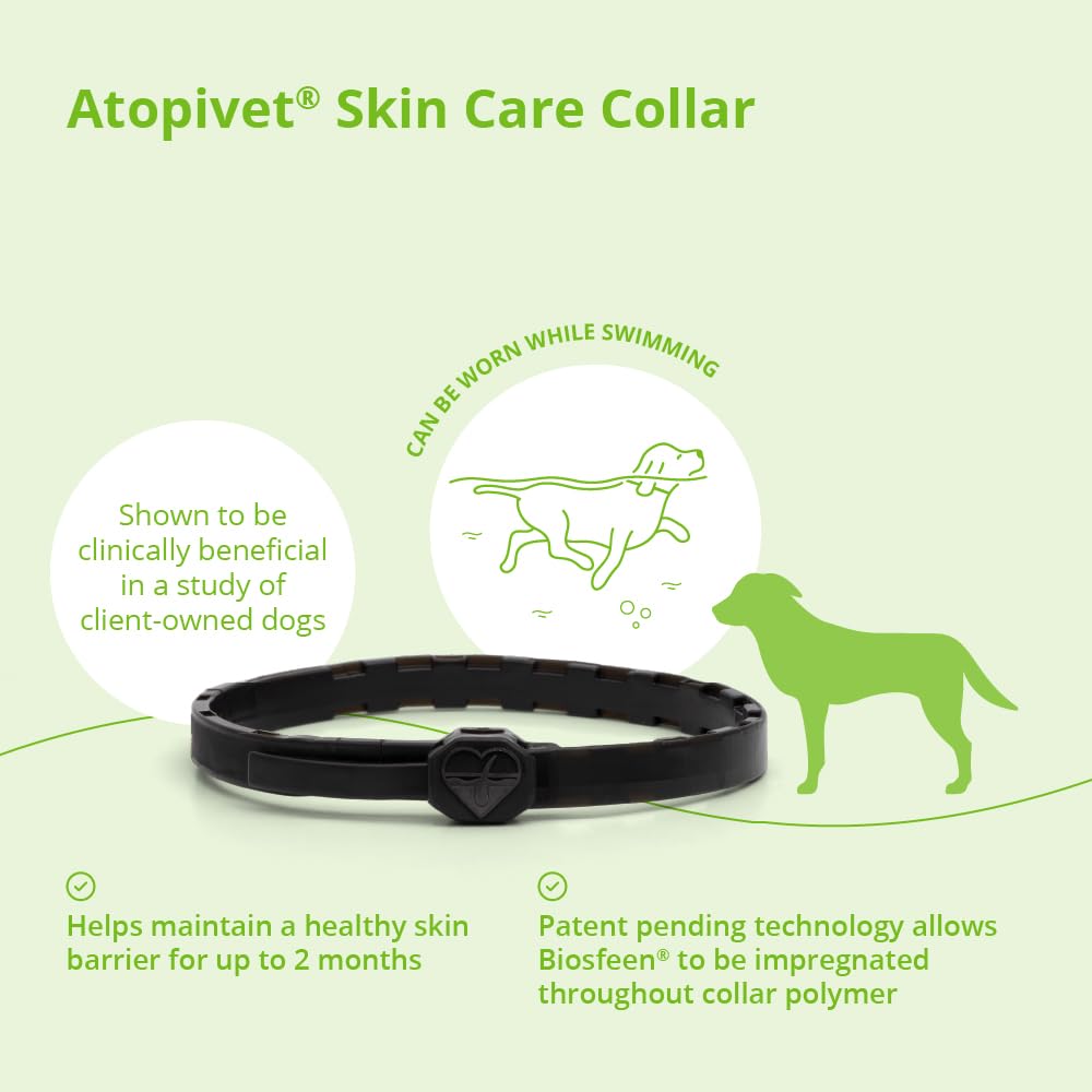 Atopivet Skin Care Collar packaging showing size options.