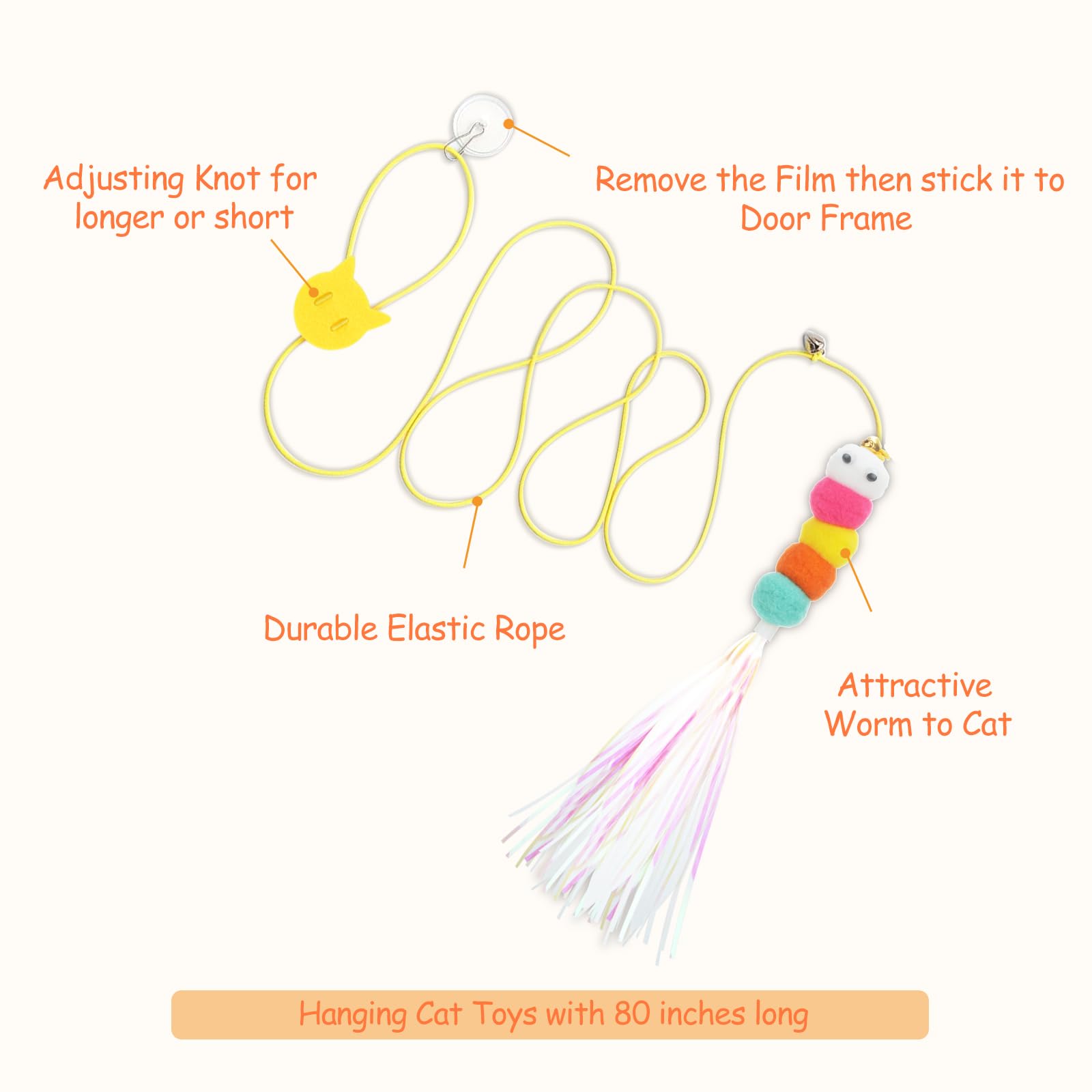 Atosun door-hanging cloud toy for quick pounces
