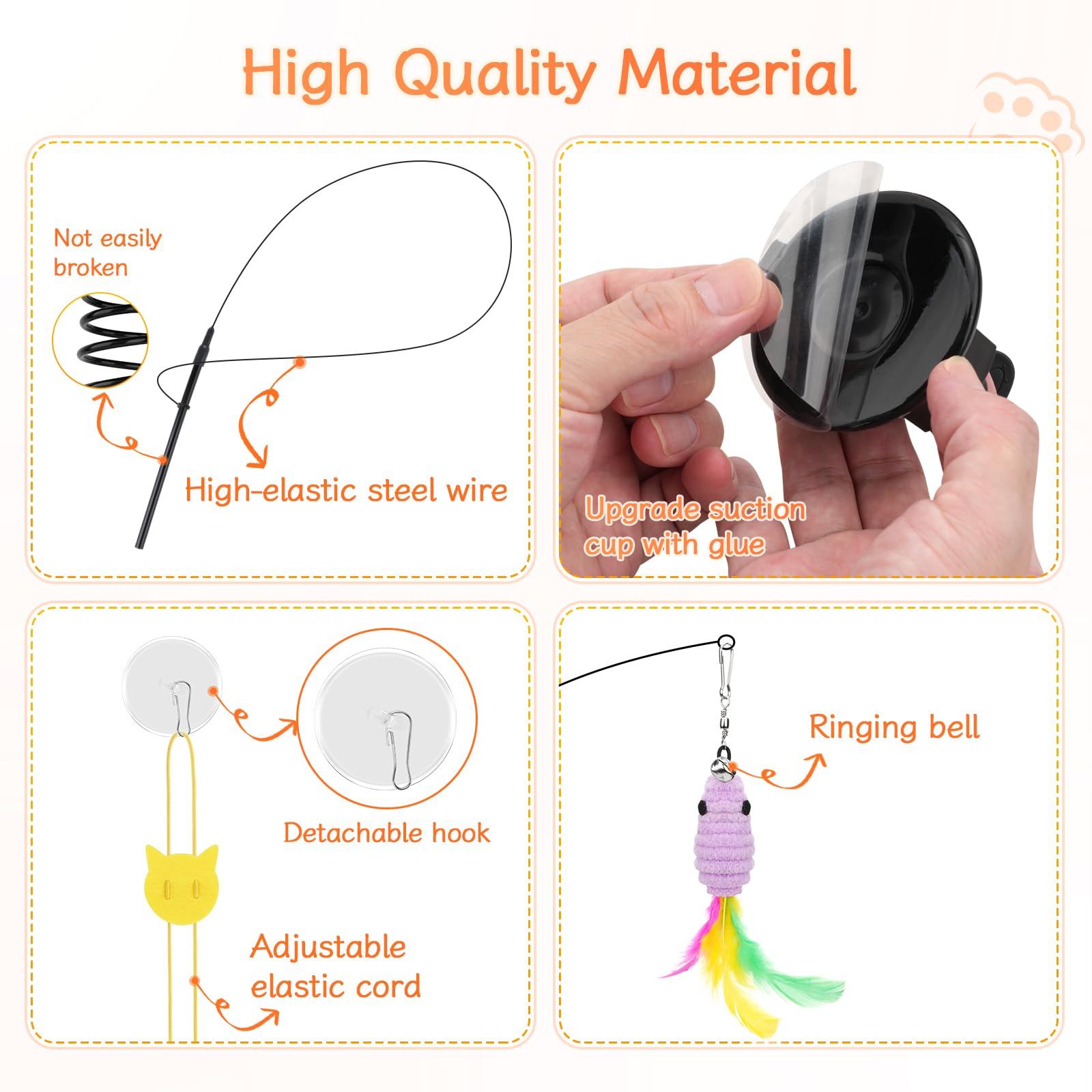 Atosun worm and feather replacements kit for extended play