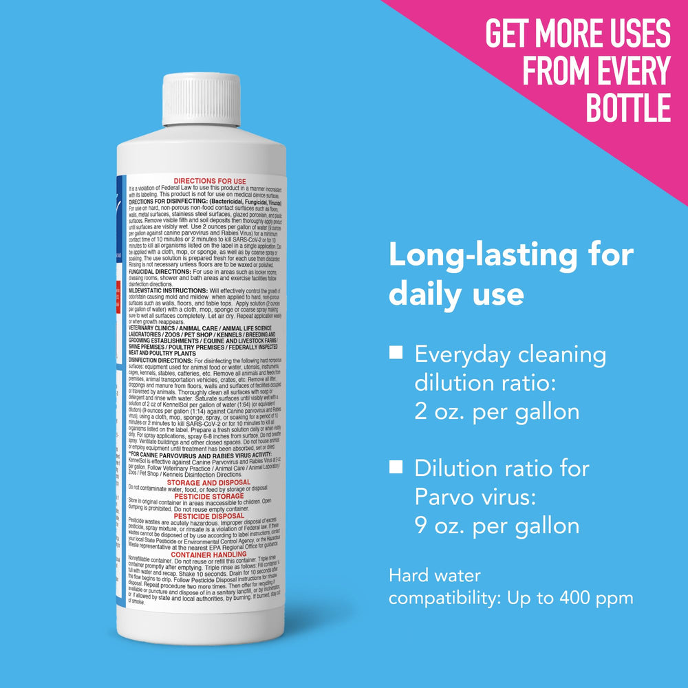 ATP KennelSol bottle label emphasizes veterinarian-approved formulation
