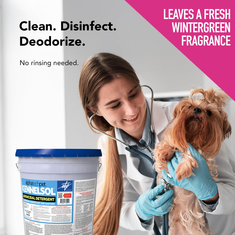 ATP KennelSol cleaning scene in a busy facility setting