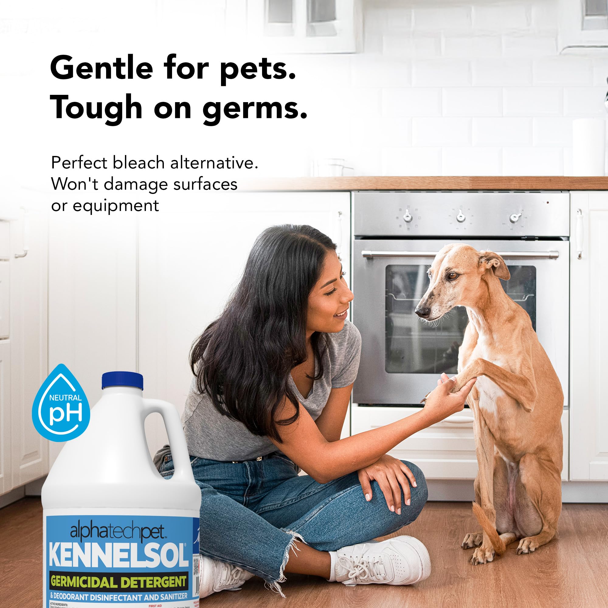 ATP KennelSol applied to kennel areas deodorizing and sanitizing