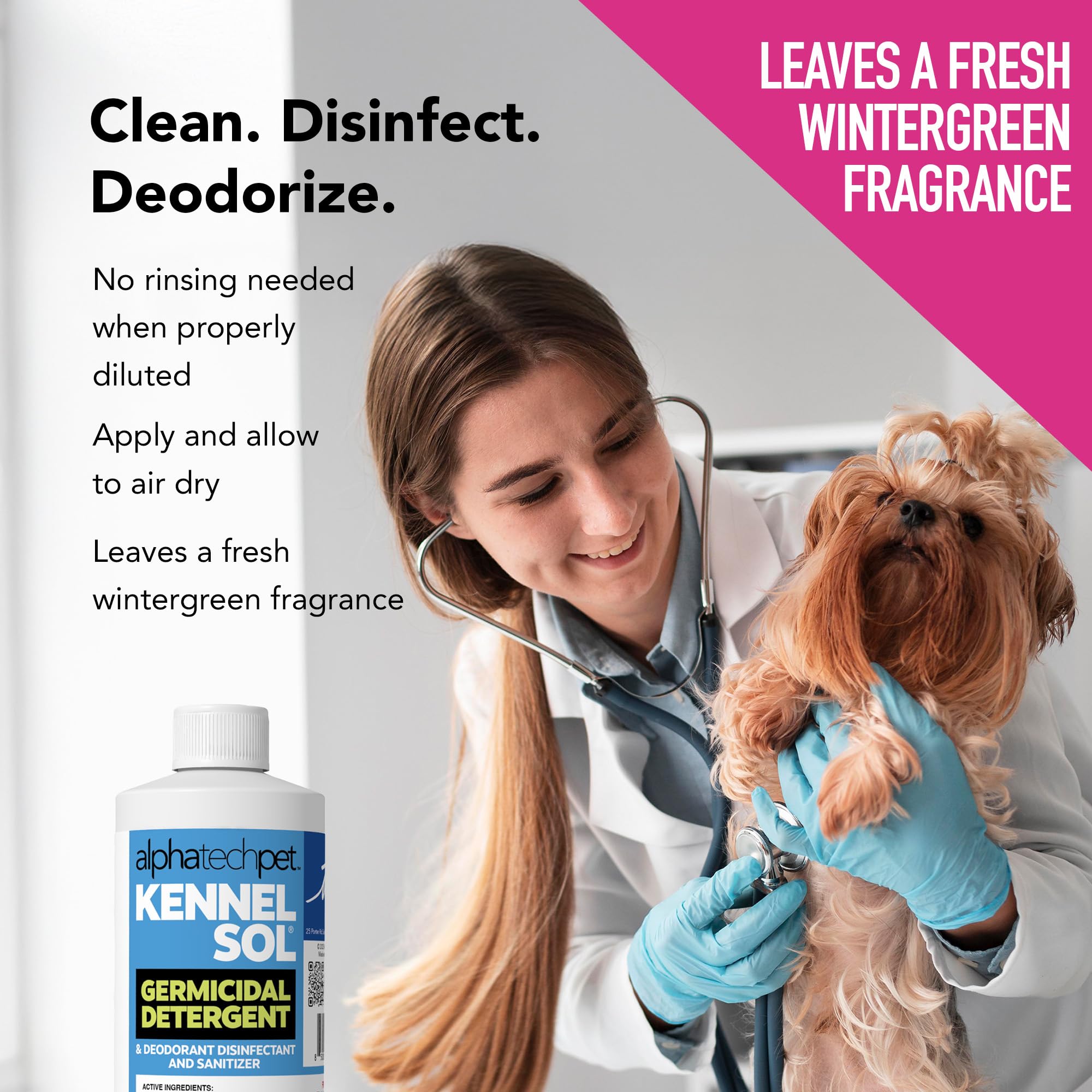ATP KennelSol kennel-area clean illustrates broad surface coverage