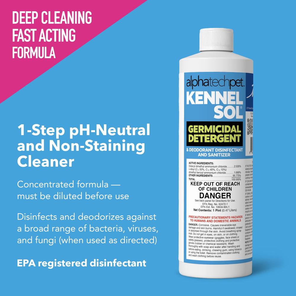 ATP KennelSol surface cleaning action on equipment and cages