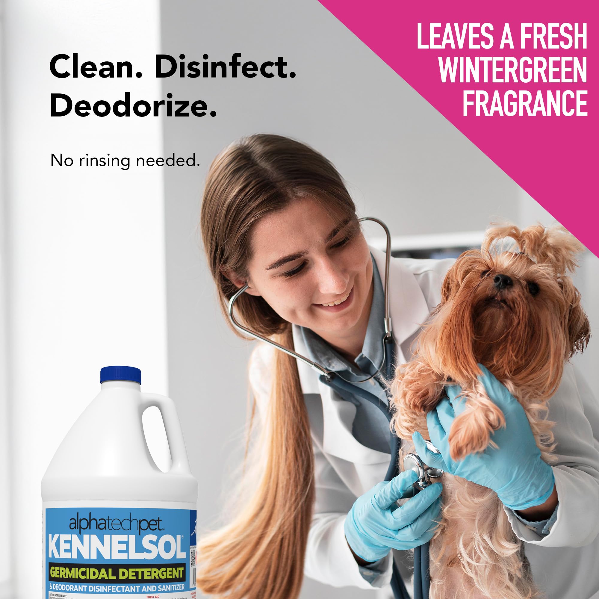 ATP KennelSol wintergreen scent leaves a fresh odor