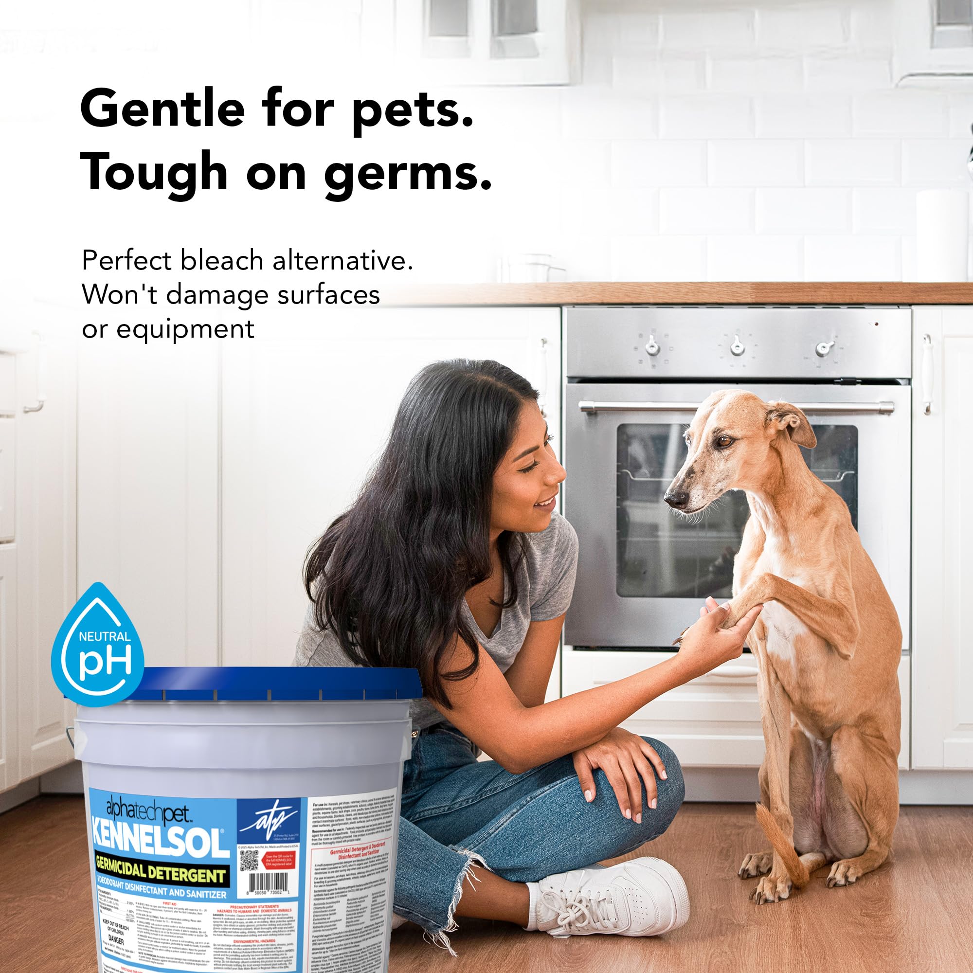 ATP KennelSol wintergreen scent indicates deodorizing capability in kennels