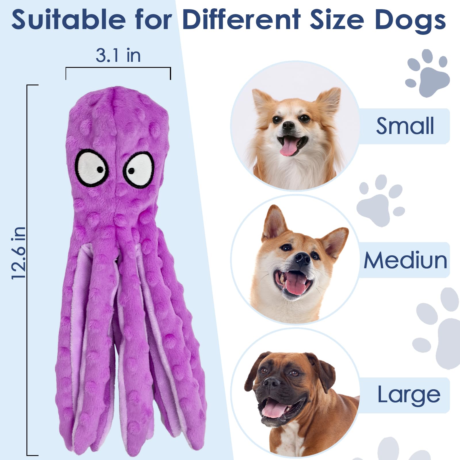 ATZNZIK octopus green squeaky toy for active playtime