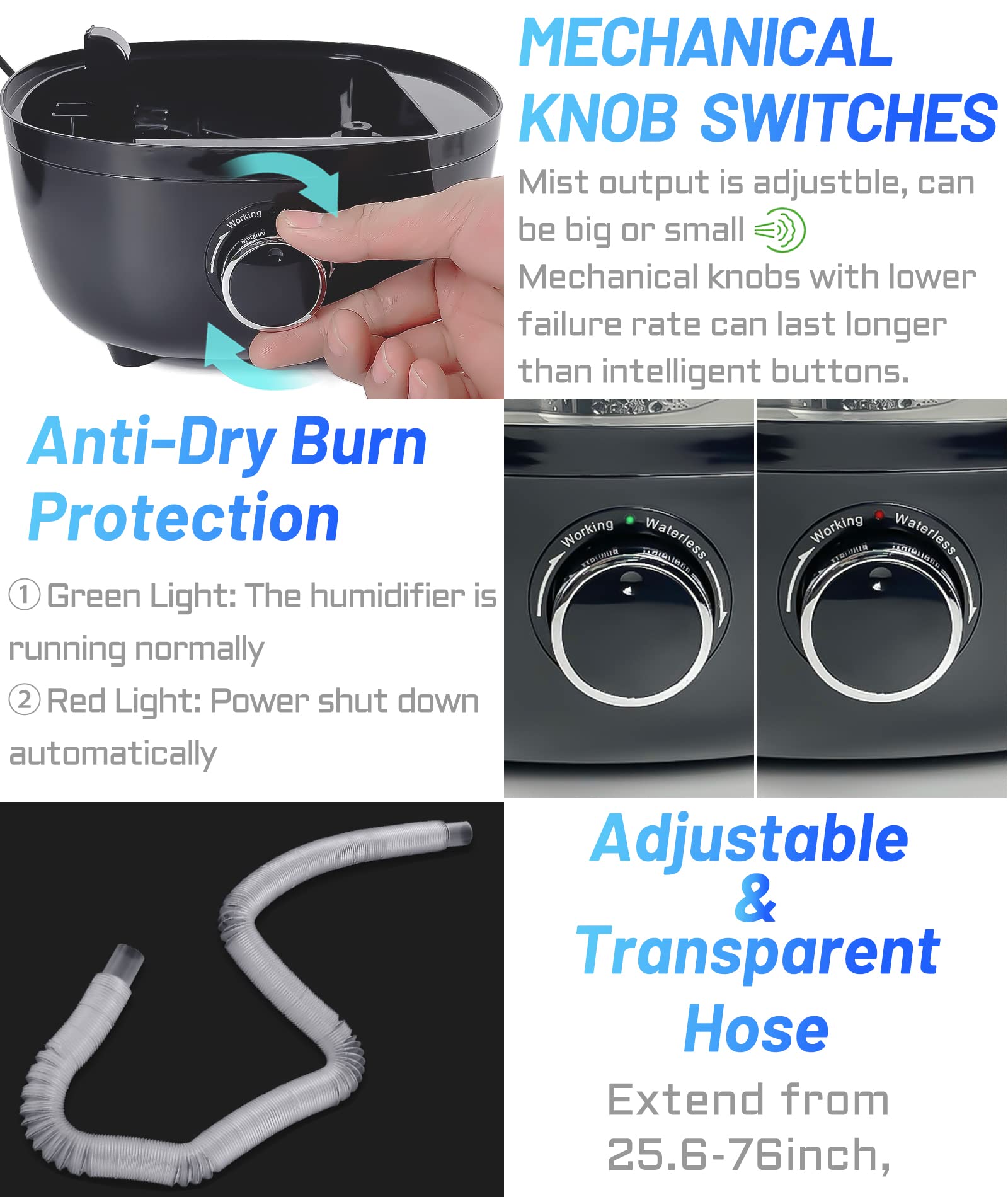 AUAAQ extendable hose reaches across tanks for flexible setup.
