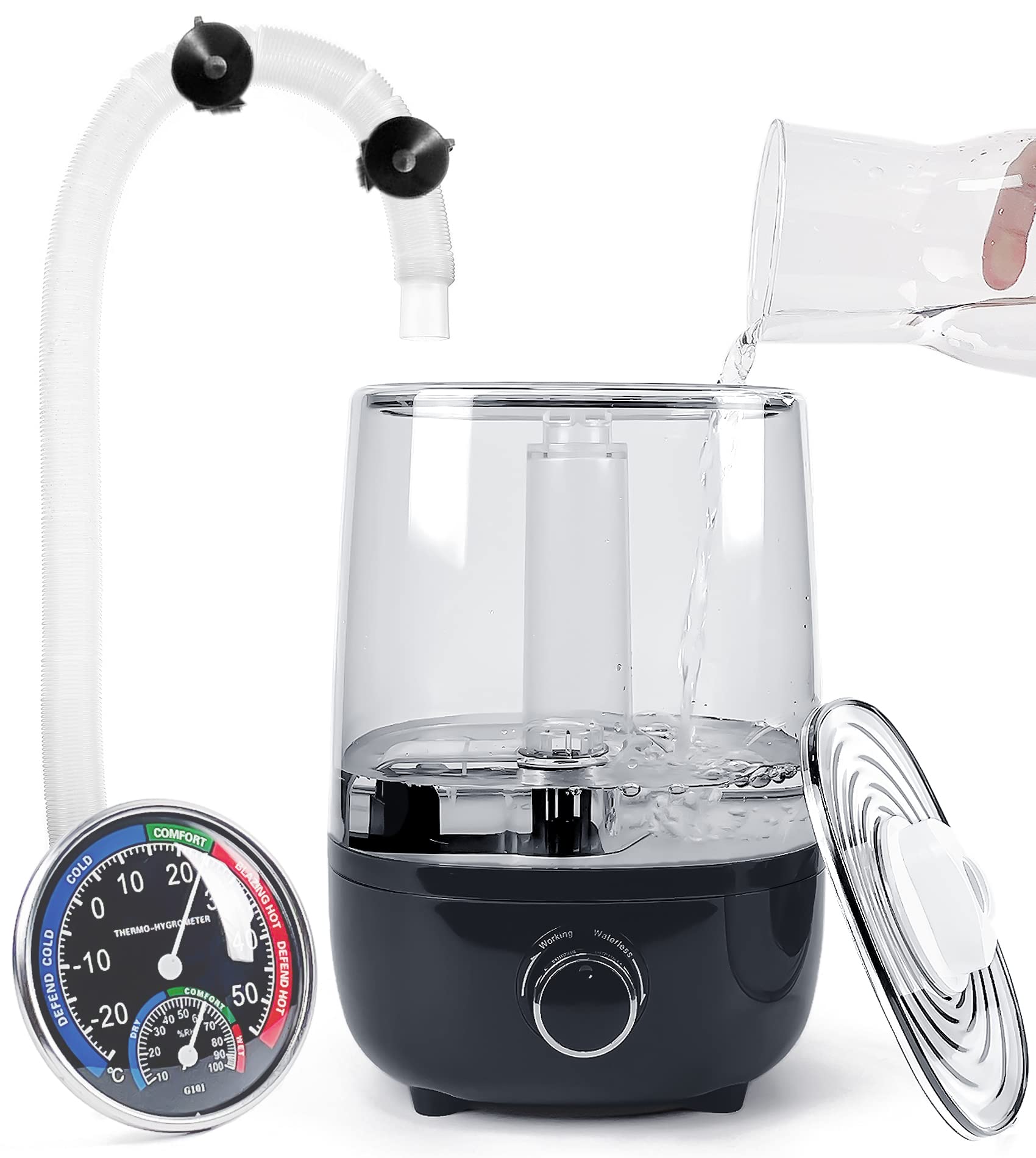 AUAAQ top-fill lid removal enables easy refilling and cleaning in terrariums.