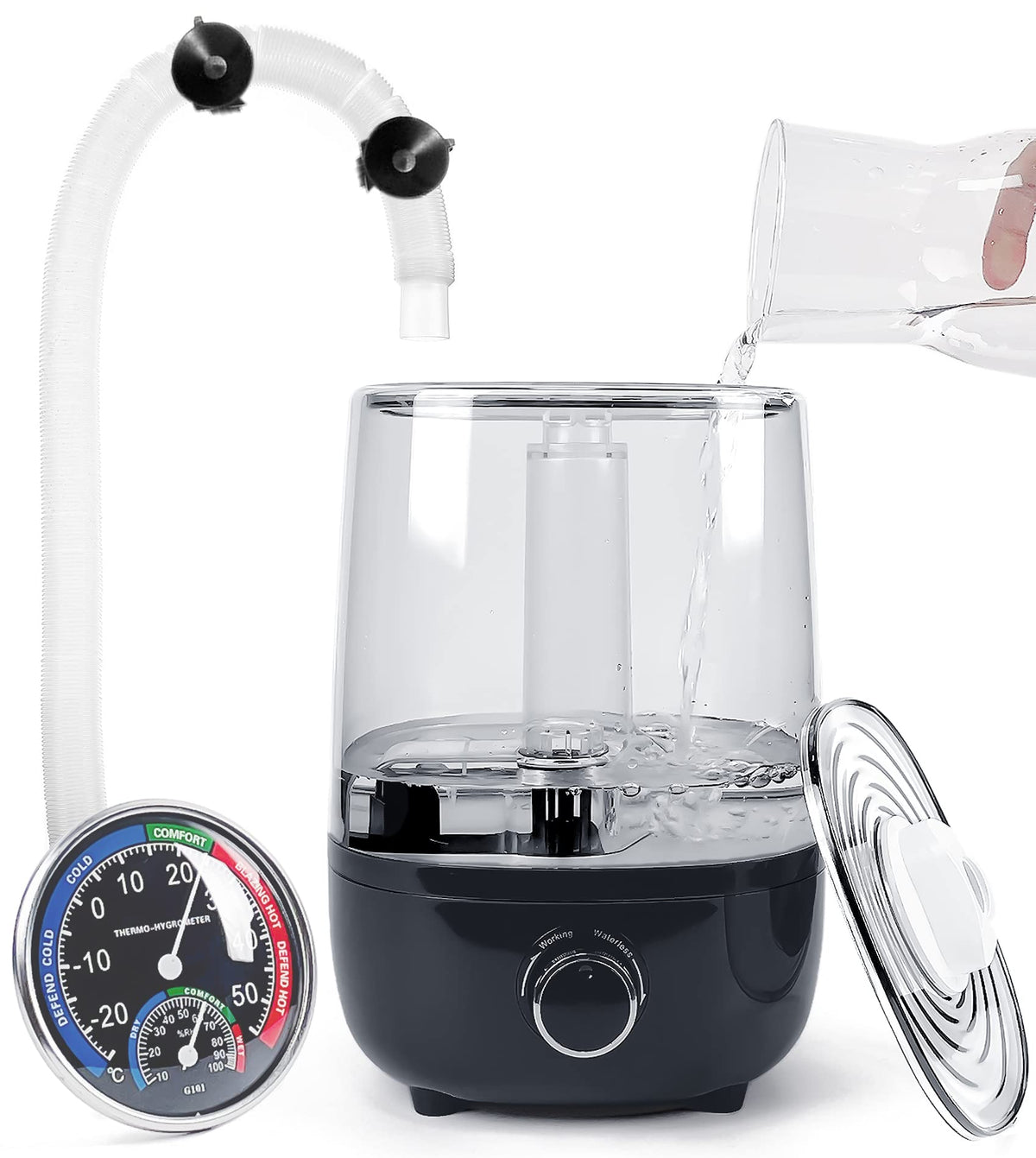 AUAAQ top-fill lid removal enables easy refilling and cleaning in terrariums.