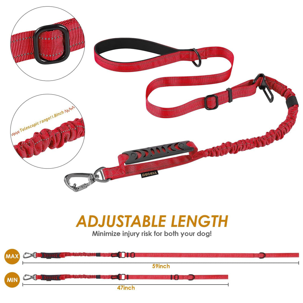 AUBELL leash doubles as car seat belt for safer in-car travel.