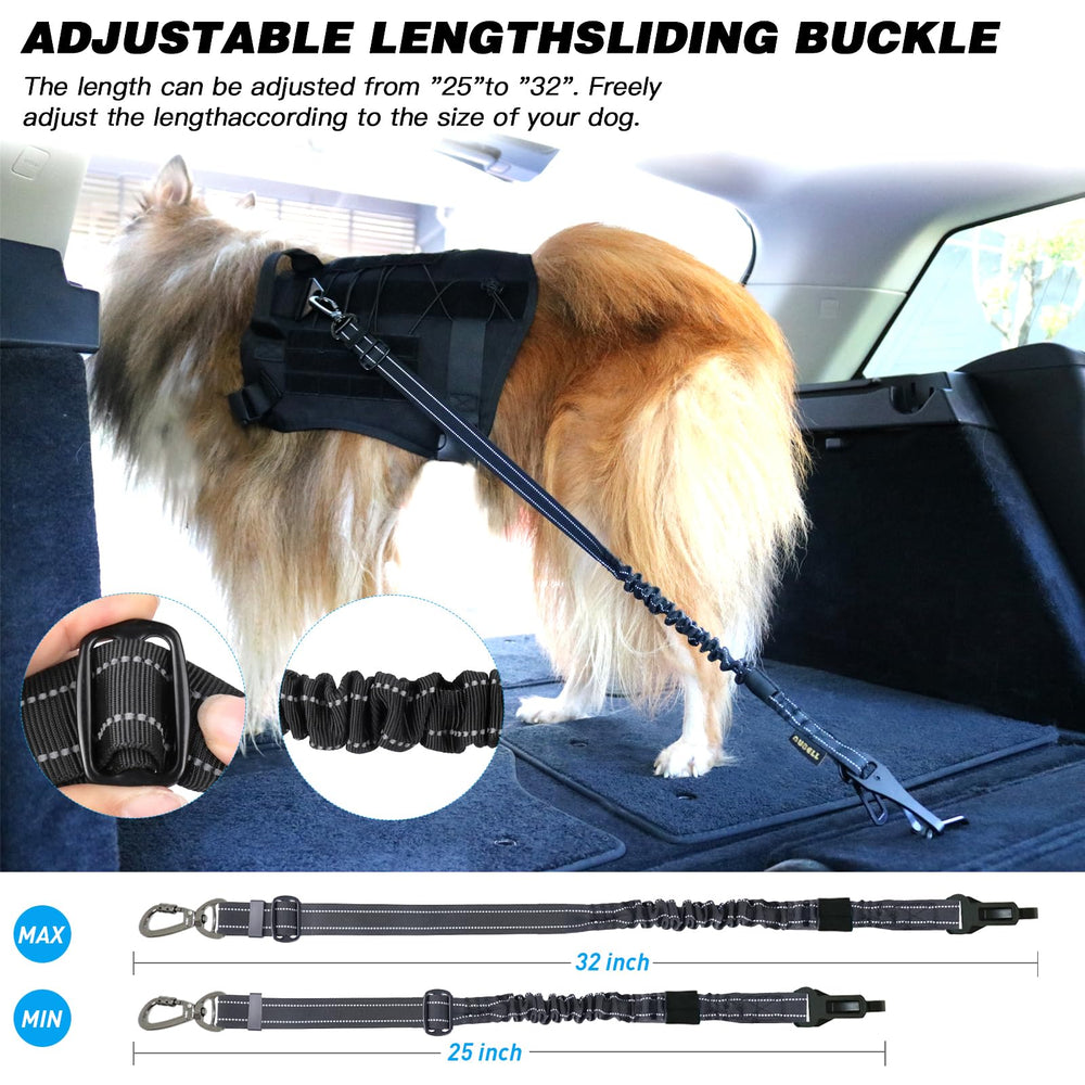 AUBELL dog harness attachment keeps pet secured during drives.