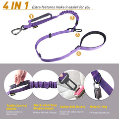 AUBELL leash with reflective thread improves night visibility for safety.