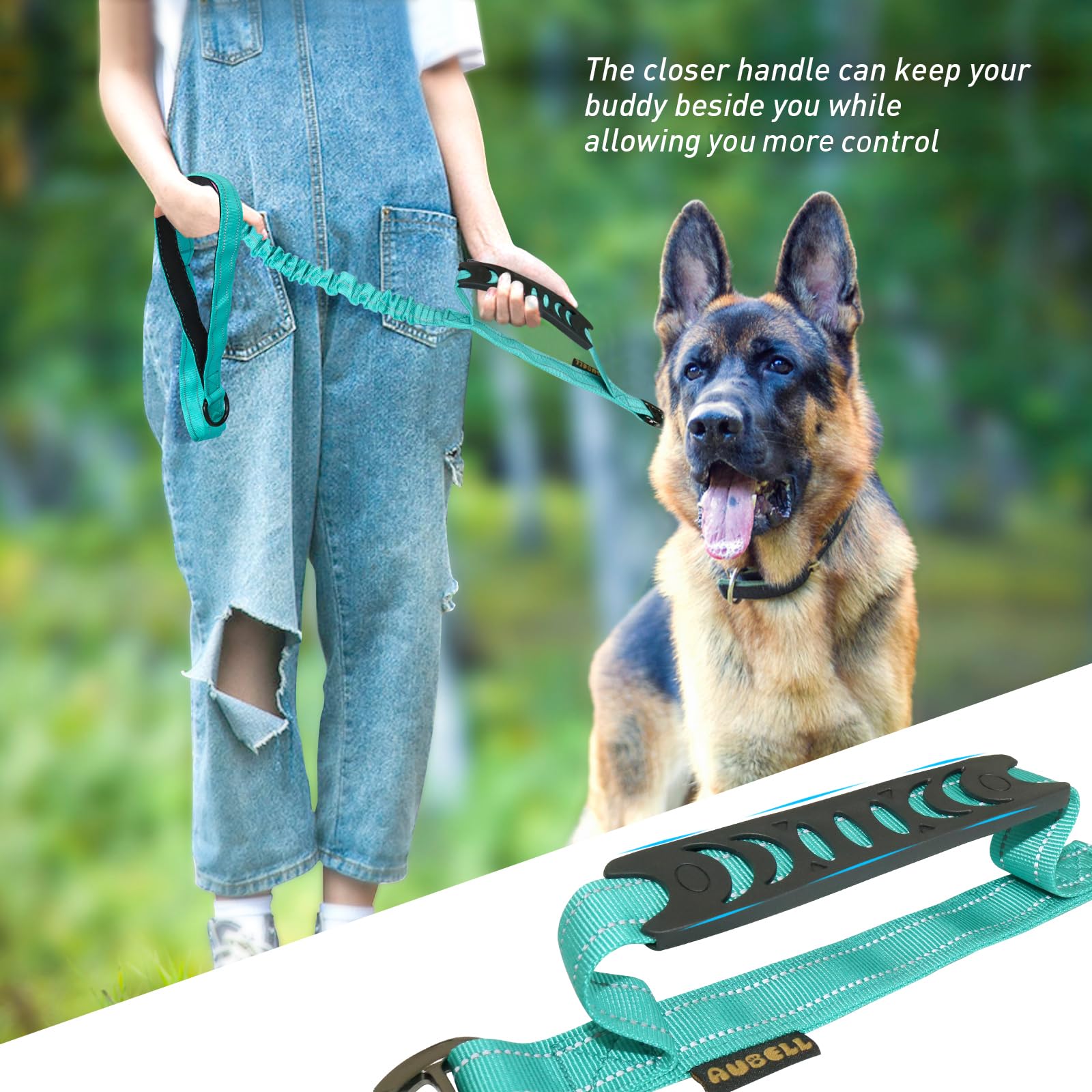 AUBELL 360-degree-clasp enables quick clipping during on-the-go walks.