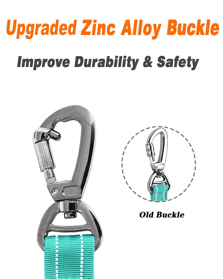 AUBELL bungee-shock-absorption features smoother pulls during active dog walks.