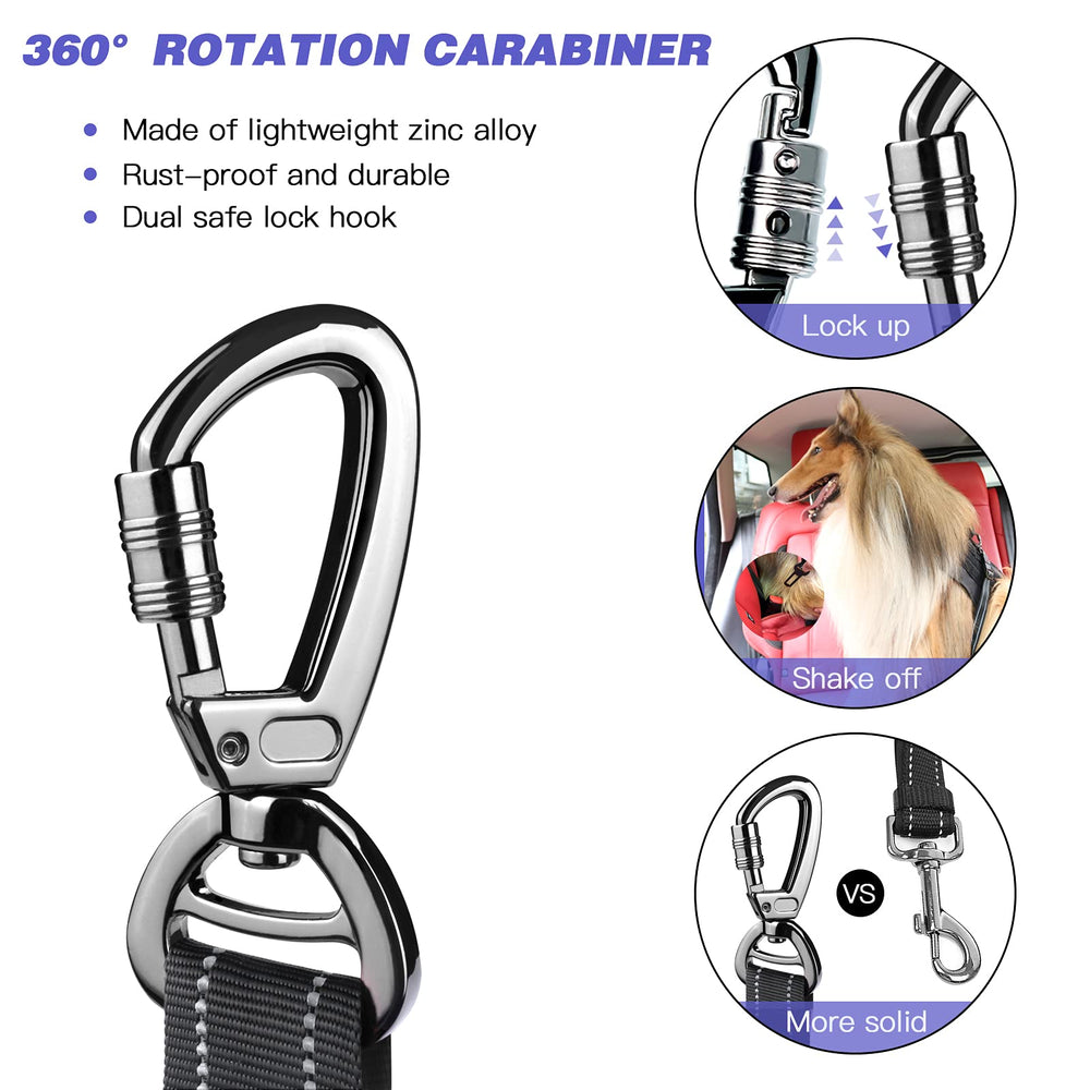 AUBELL upgraded 360-degree carabiner for smooth, tangle-free restraint.