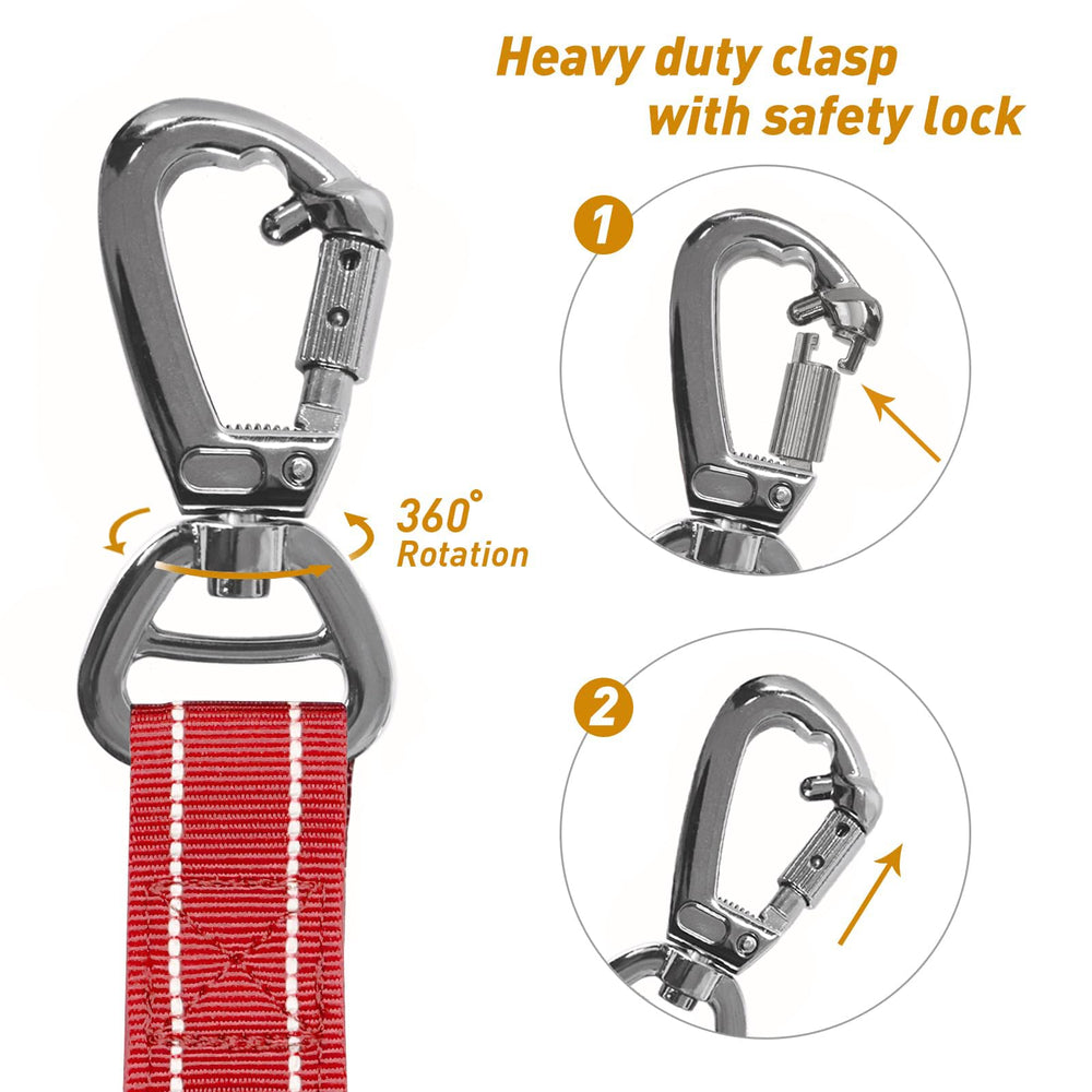 AUBELL comfortable wrist-friendly end handle offers relaxed leash management.