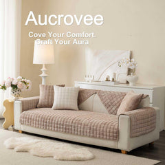 Aucrovee non-slip backing keeps the slipcover in place on furniture