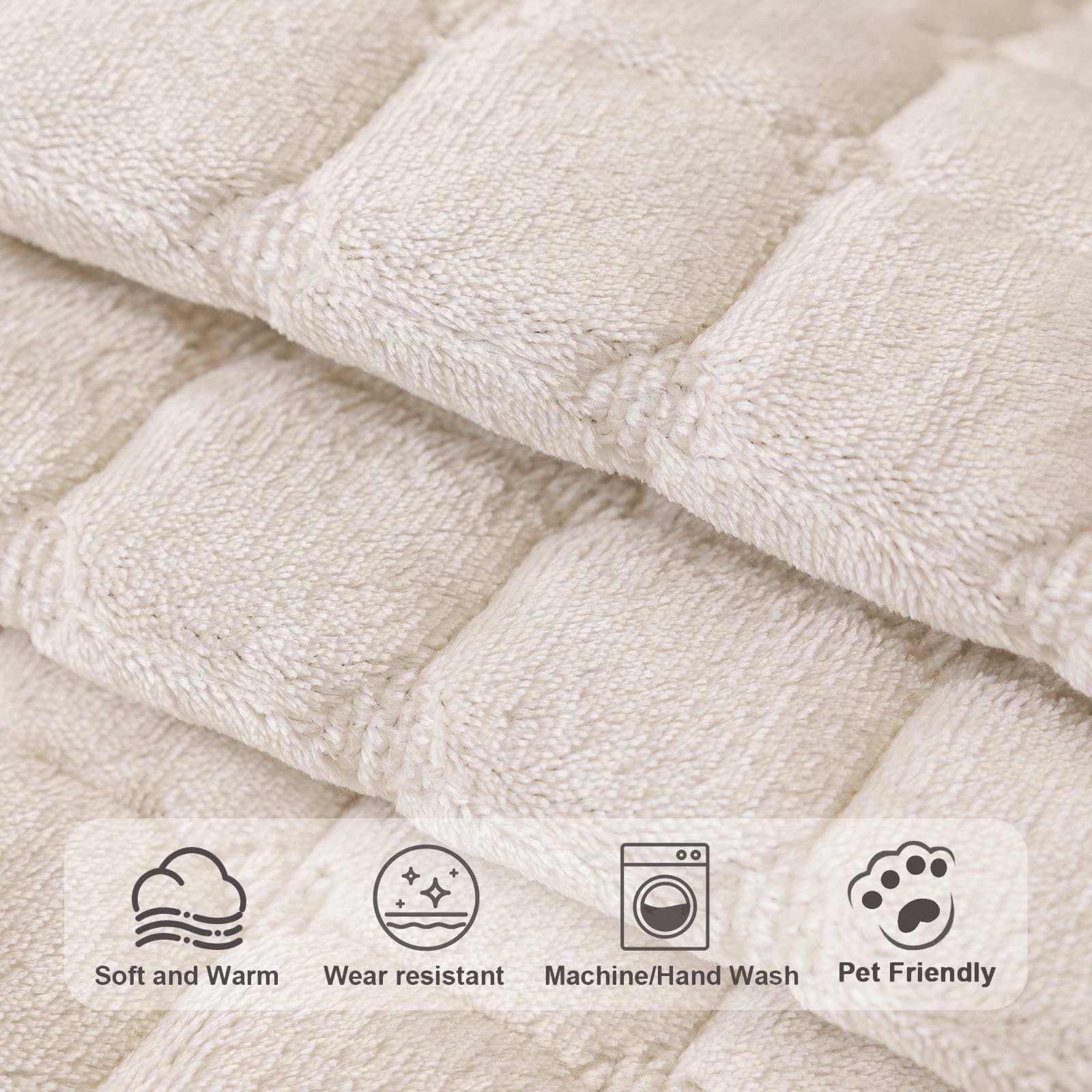 Aucrovee velvet couch cover undergoing machine wash, highlighting easy care.