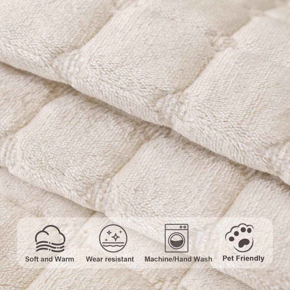 Aucrovee velvet couch cover undergoing machine wash, highlighting easy care.