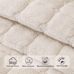 Aucrovee velvet couch cover undergoing machine wash, highlighting easy care.
