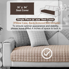Aucrovee washable couch cover highlights khaki color with easy machine care