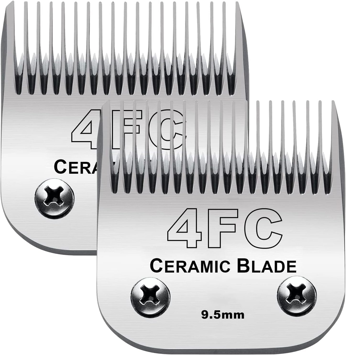 Audoc 2PC 4FC blades: ceramic and stainless steel for smooth, quiet grooming.