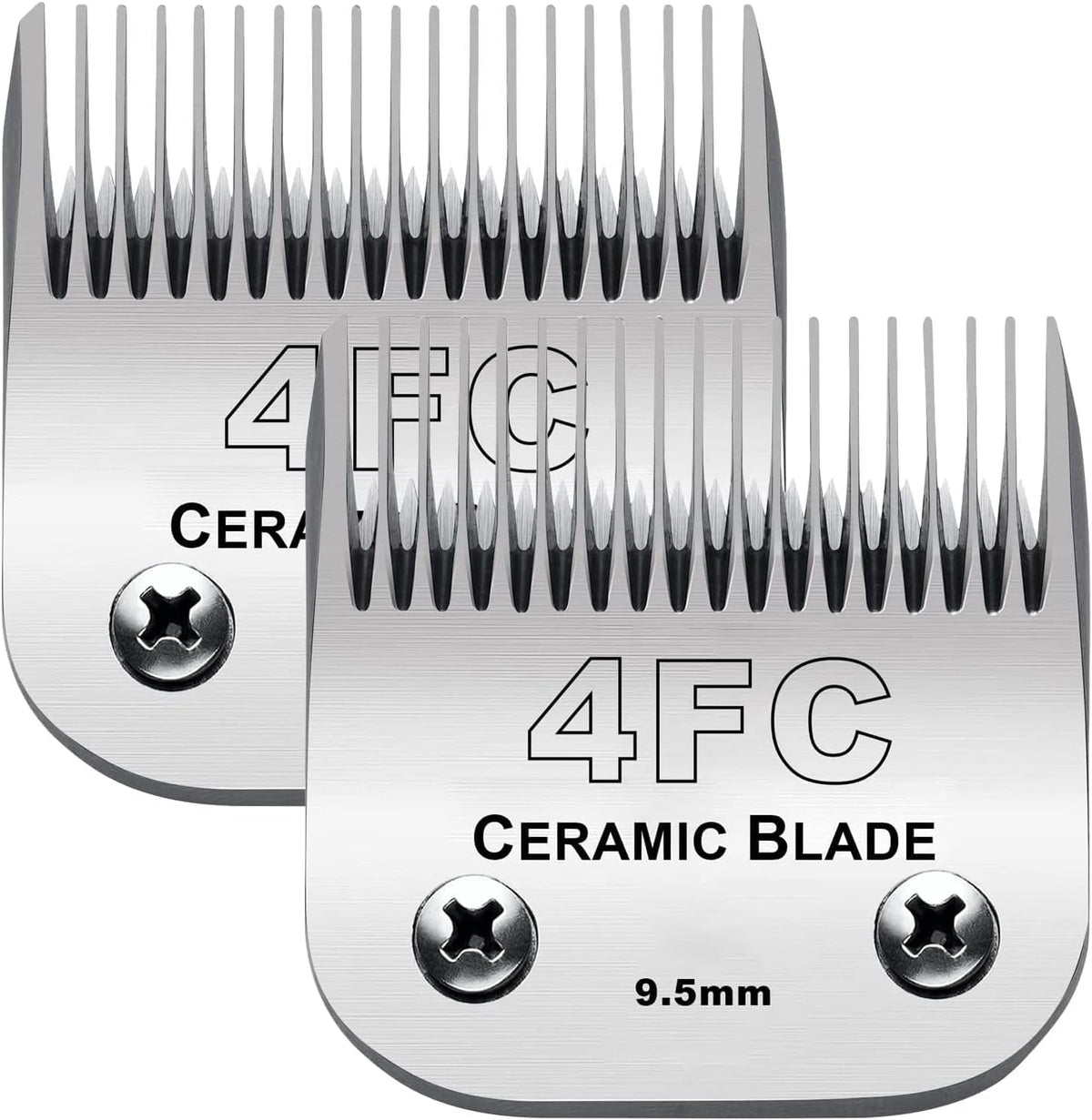 Audoc 2PC 4FC blades: ceramic and stainless steel for smooth, quiet grooming.