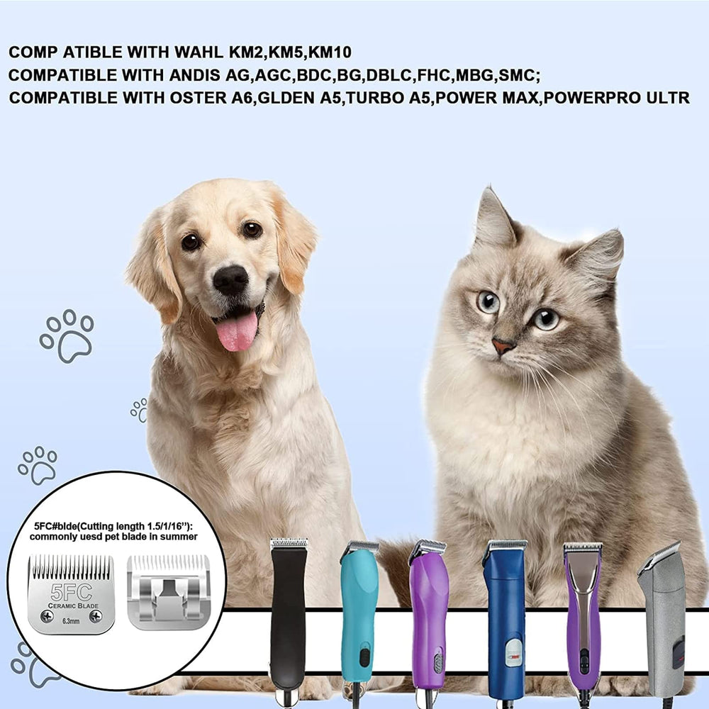 Audoc 5FC blade low-noise grooming for calmer trims