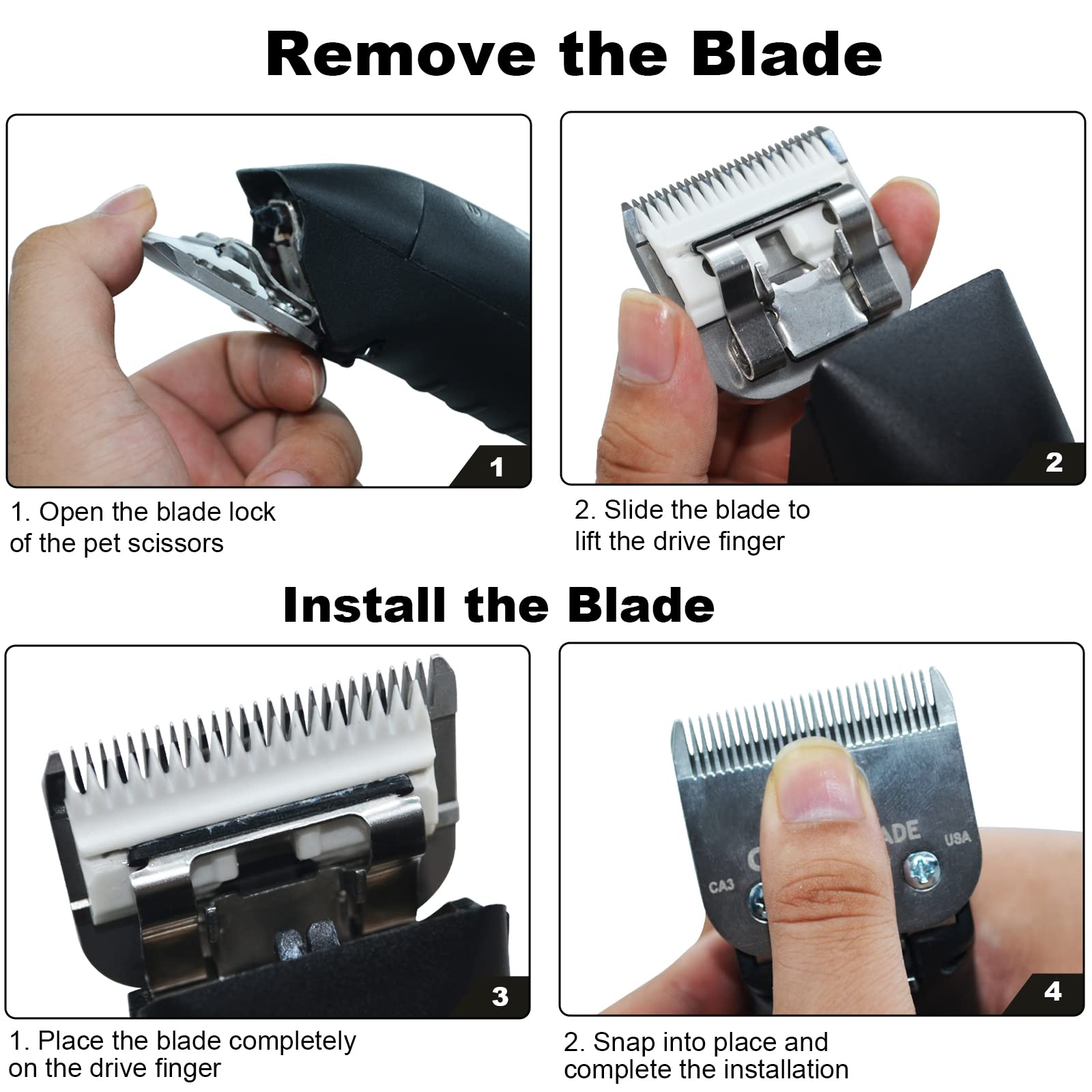Audoc 7FC blade heat-cool operation indicating cooler, quieter grooming